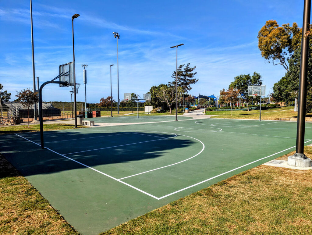 Full Size Court Under Lights