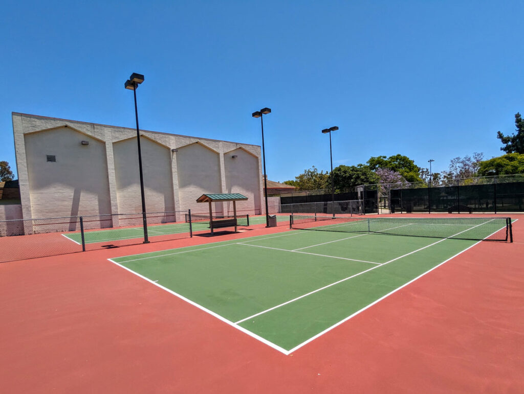 Tennis Courts Under Lights